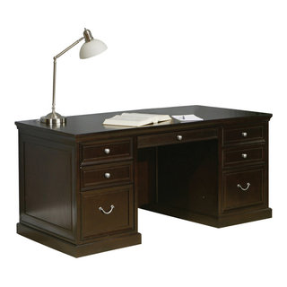 Hondah Solid Wood 70 Inch Modern Dual Sided Storage Executive Desk