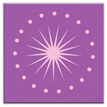 6"x6" Folksy Love Glossy Decorative Tile, June Light Purple