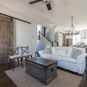 Sliding Barn Doors in Grey
