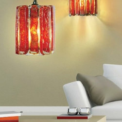 Xylo Pendant and Wall Sconce in Red - Ceiling Lighting
