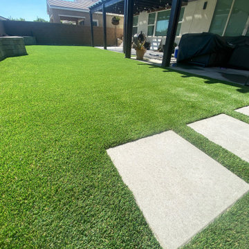Artificial Grass with Pavers | Design & Install