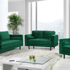 Emily Velvet Upholstered Sofa, Green