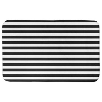 Black Stripes Bath Mat