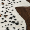 Southwestern Faux Cowhide Grand Canyon Area Rug, Ivory/Brown, 6'2"x8'