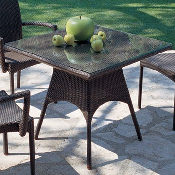 Rausch Outdoor Beach Club Wicker Bistro Table and Chairs