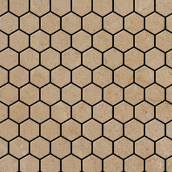 Crema Marfil Marble 1" Hexagon Mosaic Tile Polished - Home Accessories & Decor