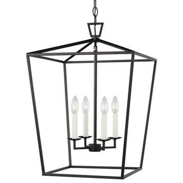 Bellevue SGCH12460 Moselle 4 Light 17"W Taper Candle Chandelier - Midnight