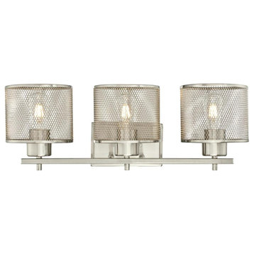Westinghouse 6327600 Morrison 3 Light 8" Tall Wall Sconce - Brushed Nickel