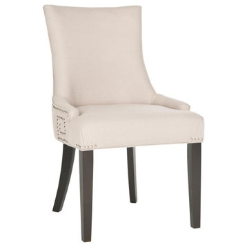 Hans 20''h Side Chair set of 2 Silver Nail Heads Taupe