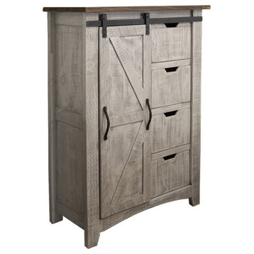 Crafters and Weavers Greenview Barn Door Dresser / Chest - Gray