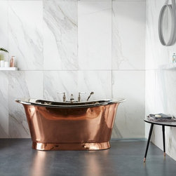 The Tyne Copper Bath Tub With Nickel Interior - Baths