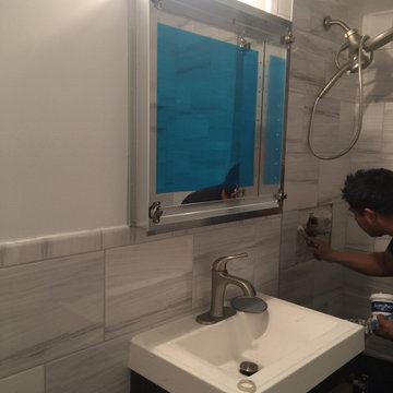 Queens Bathroom - Almost done with Tiling