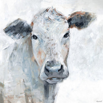 "Sweet Cow Face" Painting Print on Wrapped Canvas, 40"x40"