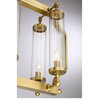 Regis 8 Light Chandelier, Aged Brass with Fluted Glass