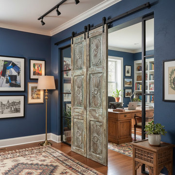 Color-Drenched Doors and Pattern-Driven Spaces