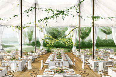 Wedding design sketches by Albina Alieva