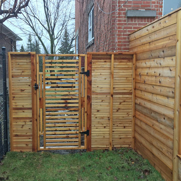Slim Horizontal Western Red Cedar Fence