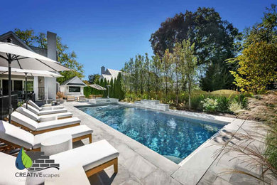 Inspiration for a contemporary pool remodel in Richmond