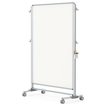 Ghent's Ceramic 65" x 46" Nexus Partition 2 Sided Mag. Whiteboard in White