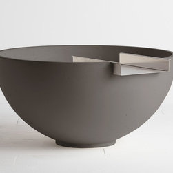 Solus Decor Scupper Water Feature in Cinder - Outdoor Fountains And Ponds