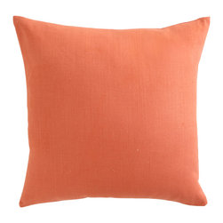 Linen Pillow Cover, Persimmon Square - Pillowcases And Shams