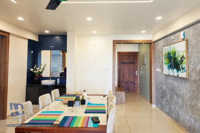 Inspiration for a modern dining room remodel in Other