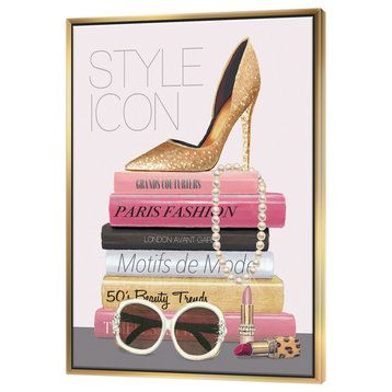 Designart Paris Glamourous Gold Style Iii Fashion Canvas Art, Gold, 30x40