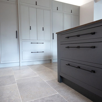 Industrial Barn: Farrow Grey Tumbled Limestone