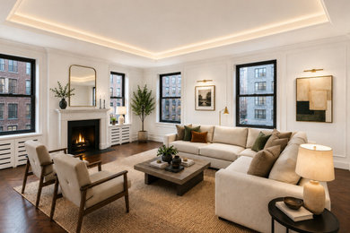 Inspiration for a transitional living room remodel in New York