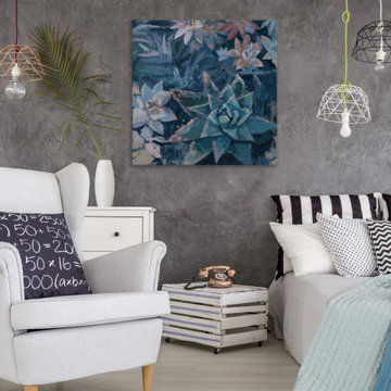 "Tropical Garden" Painting Print on Wrapped Canvas