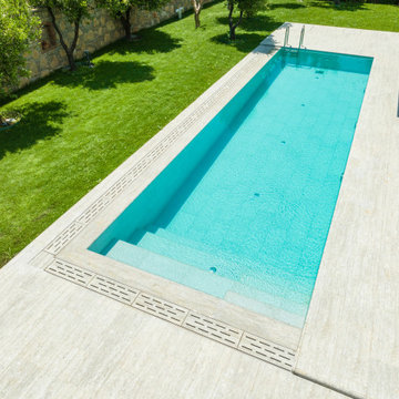 Snow White &Silver Travertan Porcelain Tiles - Bitez,Mugla Villa