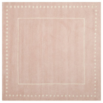 Safavieh Bella Collection BEL151 Rug, Light Pink/Ivory, 5' Square