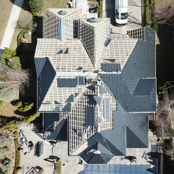 Metal roof in Black Monterrey Style in Mississauga