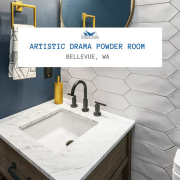 Artistic Drama Powder Room | Bellevue, WA