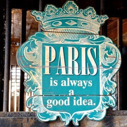 Turquoise Paris Sign - Products