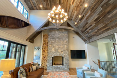 Inspiration for a huge timeless family room remodel in Other