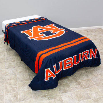 Auburn Tigers Reversible Big Logo Soft and Colorful Comforter, Queen