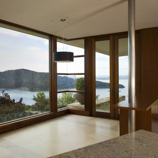 Inspiration for a modern double front door remodel in San Francisco with a glass front door