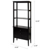 Edison Bookcase With Drawers, Black