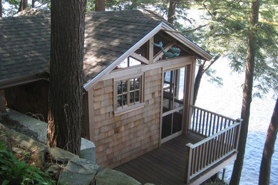 Mountain style porch photo in Providence