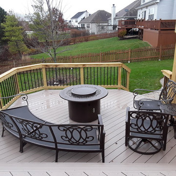Multi Level Timber Tech Deck by Aurora, IL Deck Designer