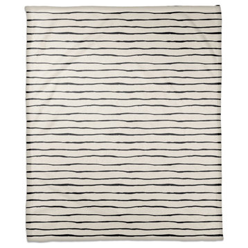 Painted Stripes 50"x60" Coral Fleece Blanket