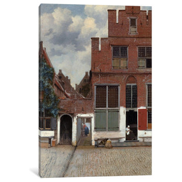 "Street In Delft" by Johannes Vermeer, Canvas Print, 18"x12"