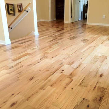 Lake house rustic oak hardwood install
