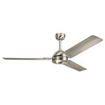 Kichler - 56" Todo Fan, Brushed Stainless Steel - 56 Inch Todo Fan in Brushed Stainless Steel.