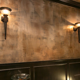 Example of a tuscan home theater design in New Orleans