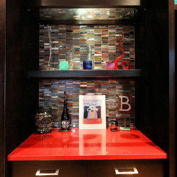 Contemporary, Clean Kitchen for the Bold Wine Aficionado - Kirkland