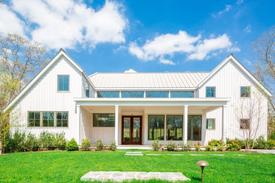 Example of a trendy exterior home design in New York