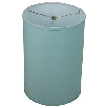 FenchelShades Drum Lampshade 10.5"x10.5"x10.5", Linen Dusty Blue