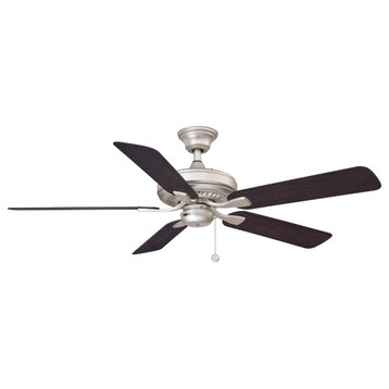 Edgewood 52" Indoor/Outdoor Ceiling Fan-Brushed Nickel and Dark Walnut Blades